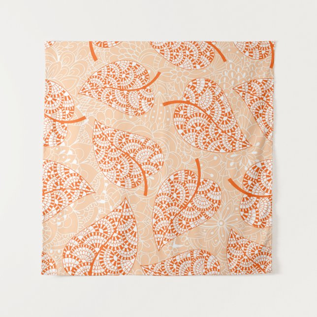 Autumn background. Leaf seamless patternbackground Tapestry (Front)