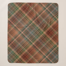 Autumn Baldcypress Orange, Red, and Green Plaid