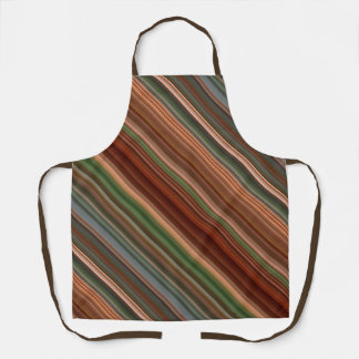 Autumn Baldcypress Rust, Peach, and Green Stripe Apron