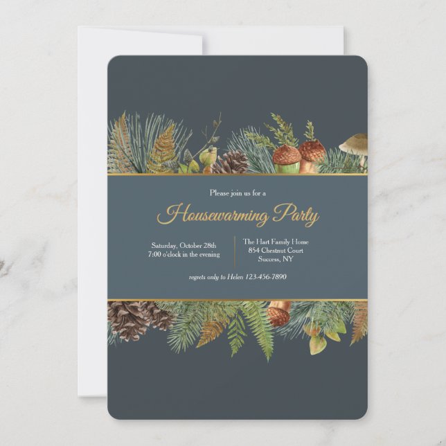 Autumn Banner Housewarming Invitation (Front)