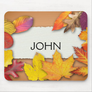 Autumn Banner Personalised Mouse Mat