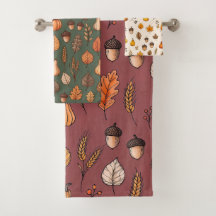 Autumn Bathroom Towel Set