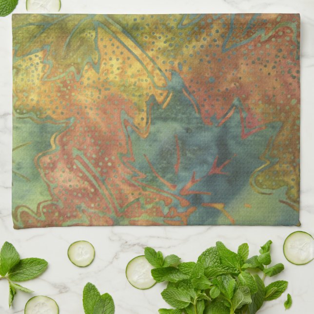 Autumn Batik Tea Towel (Folded)
