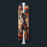 Autumn Battle Vigour Skateboard<br><div class="desc">This design features a samurai warrior in a dynamic battle stance, surrounded by a swirl of autumn leaves. Set against the backdrop of a historic Japanese battlefield or a serene temple garden, the samurai, in full traditional armour, wields a katana with skill and precision. The vibrant colours of autumn—rich reds,...</div>