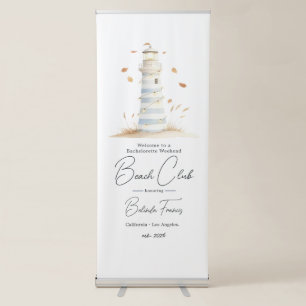 Autumn Beach Club Coastal Chic Party Welcome Retractable Banner