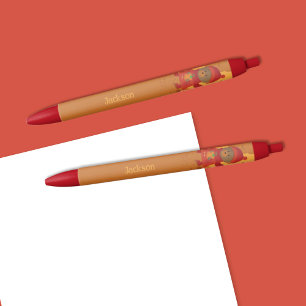 Autumn Bear Kid Pen with Name