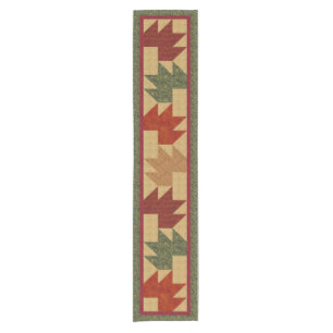 Autumn Bear Paw Quilt Design Short Table Runner