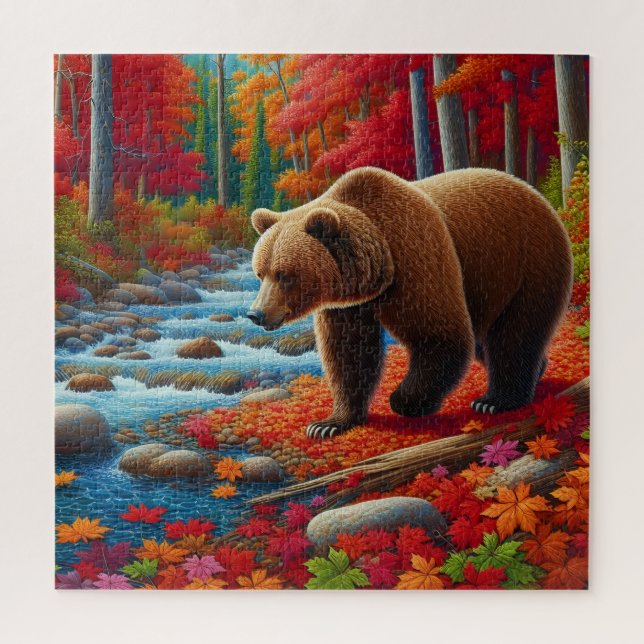 Autumn Bear Puzzle (Vertical)