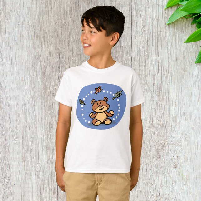 Autumn Bear with Falling Leaves  T-Shirt (Creator Uploaded)