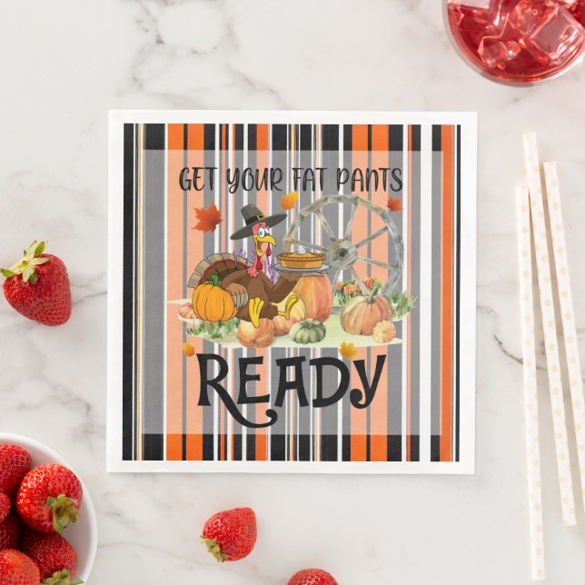 Autumn Beautiful Modern Thanksgiving Collection Napkin (Insitu)