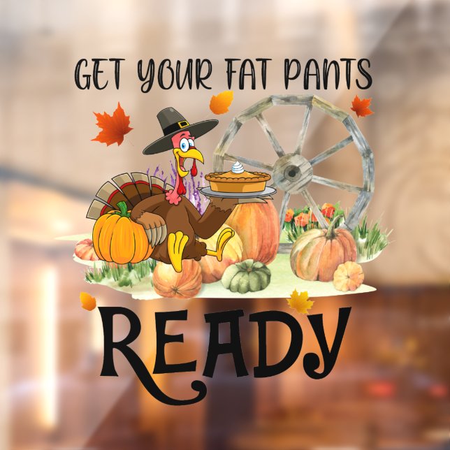 Autumn Beautiful Modern Thanksgiving Collection Window Cling (Sheet 2)