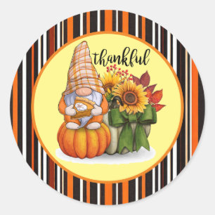 Autumn Beautiful Popular Thanksgiving Collection Classic Round Sticker