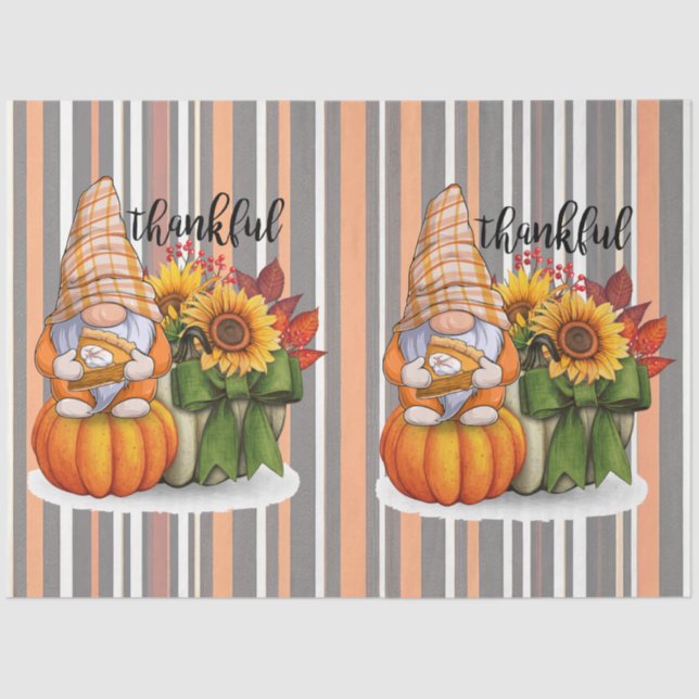 Autumn Beautiful Popular Thanksgiving Collection Tissue Paper (Front)