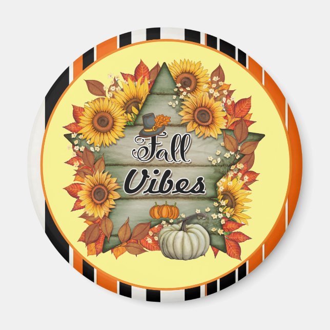 Autumn Beautiful Trendy Thanksgiving Collection Magnet (Front)