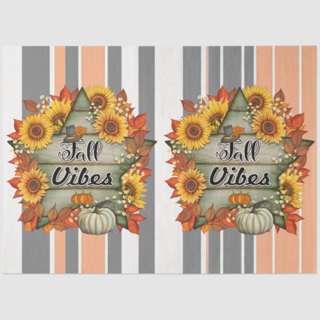 Autumn Beautiful Trendy Thanksgiving Collection Tissue Paper (Front)