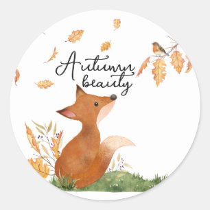 Autumn Beauty  Classic Round Sticker