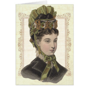 Autumn Beauty in a Fancy Hat Victorian Fashion