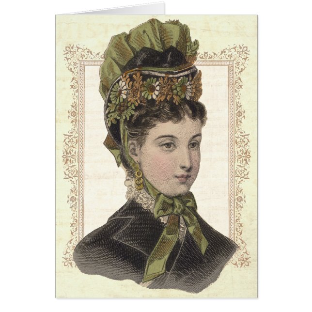 Autumn Beauty in a Fancy Hat Victorian Fashion (Front)