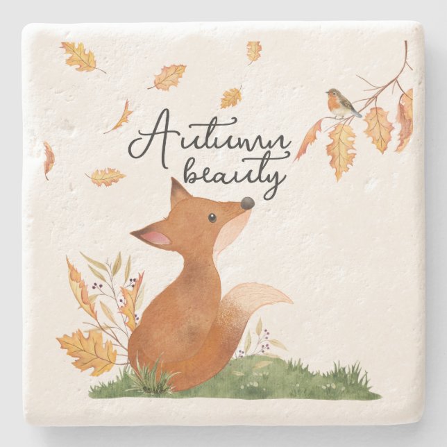 Autumn Beauty  Stone Coaster (Front)