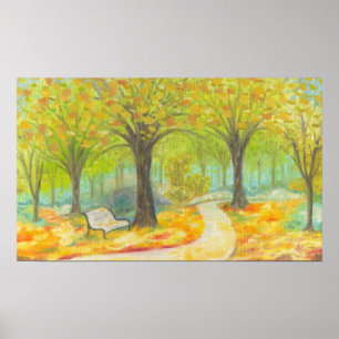 Autumn Bench art print