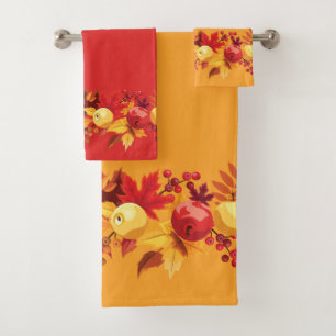 Autumn Berries Bathroom Towel Set