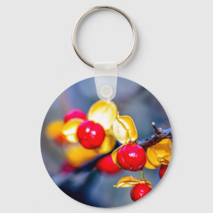Autumn Berries Button Keychain