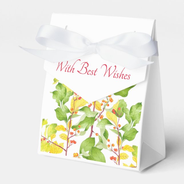 Autumn Berries on a Favour Box (Front Side)