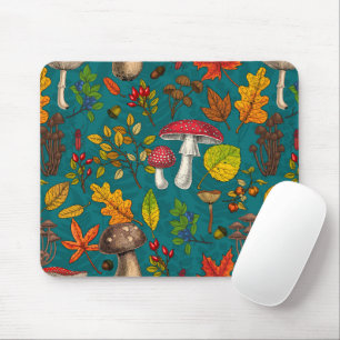 Autumn berries on chocolate brown mouse mat