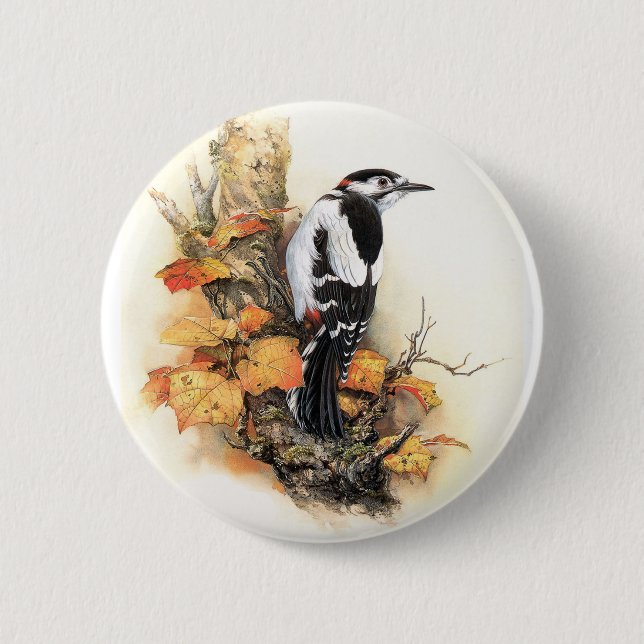Autumn Bird 6 Cm Round Badge (Front)