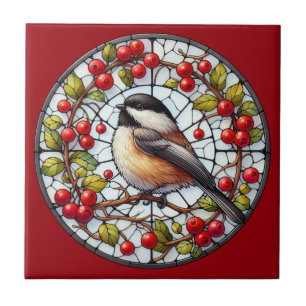 Autumn Bird Ceramic Tile