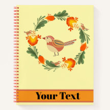 Autumn Bird Folk Art