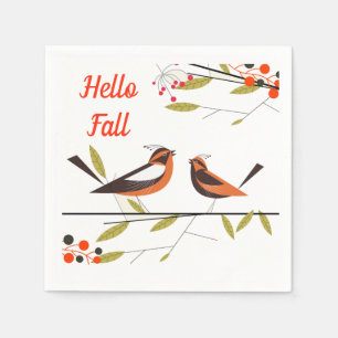 Autumn Birds Napkins