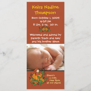 Autumn Birth Announcement