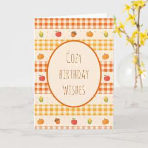 Autumn birthday card, card