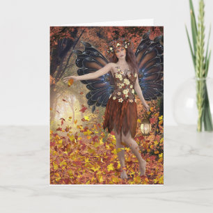 AUTUMN BIRTHDAY FAIRY CARD FOR HER