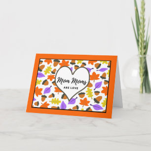Autumn Birthday for Mum Mum Leaves Acorns Card