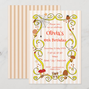 Autumn Birthday Girl Invitation