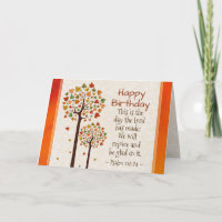 Autumn Birthday Inspirational Bible Psalm 118:24