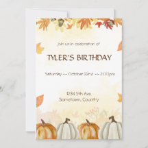 Autumn birthday party 