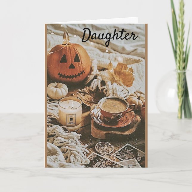 AUTUMN *BIRTHDAY WISHES* DAUTHER CARD (Front)