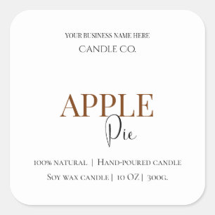 Autumn Blessing Apple Pie Fall Candle Label