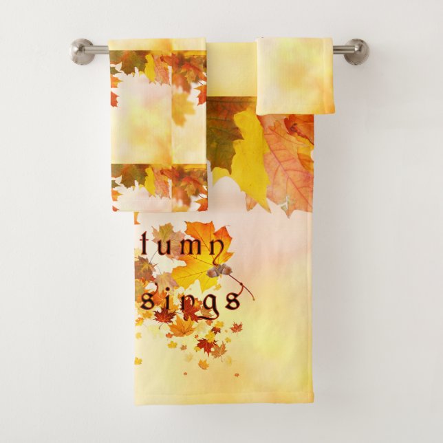 Autumn Blessings Bath Towel Set (Insitu)