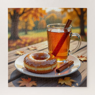 Autumn Blessings   Cider and Donut Jigsaw Puzzle