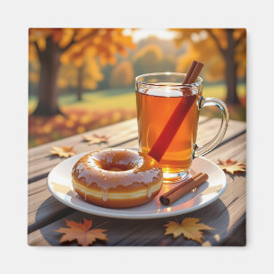 Autumn Blessings   Cider and Donut Magnet