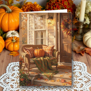 Autumn Blessings Fall Front Porch Card