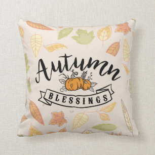 Autumn Blessings Fall Pillow