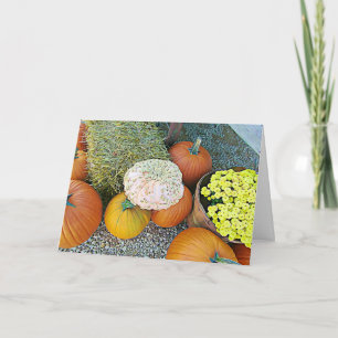 Autumn Blessings Fall Pumpkin Display Card