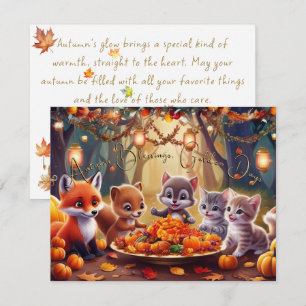 Autumn Blessings Golden Days Festive Moments Card