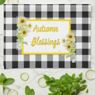Autumn blessings kitchen towel
