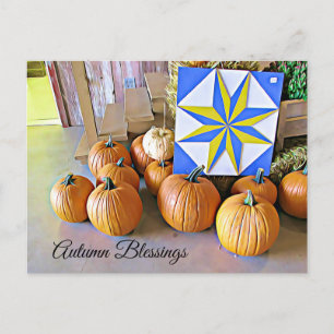 Autumn Blessings Personalised Halloween Postcard